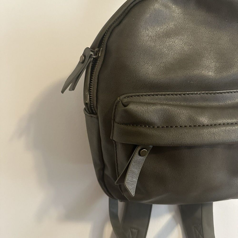 Universal Threads Small Army Green Backpack Faux … - image 1